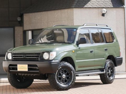 ランクル　９５　プラド　ランドクルーザー　TOYOTA　人気　四駆　４WD　ナローボディー　カスタム　フレックスドリーム　丸目換装　シートカバー　ハンドル交換　 (2)